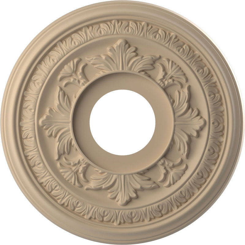 Baltimore Thermoformed Ceiling Medallion, Bright Coat Copper, 13" H x 13" W x 0.75" D