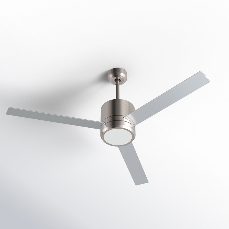 52'' Ceiling Fan with LED Lights, Satin Nickel