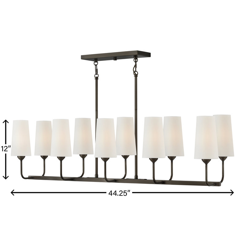 10-Light Chandelier, Black Oxide
