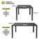 58.6" Square Aluminum Extendable Patio Dining Table