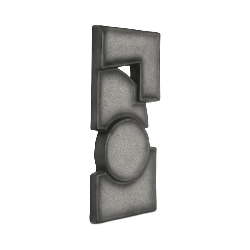Teo Wall Sculpture Charcoal