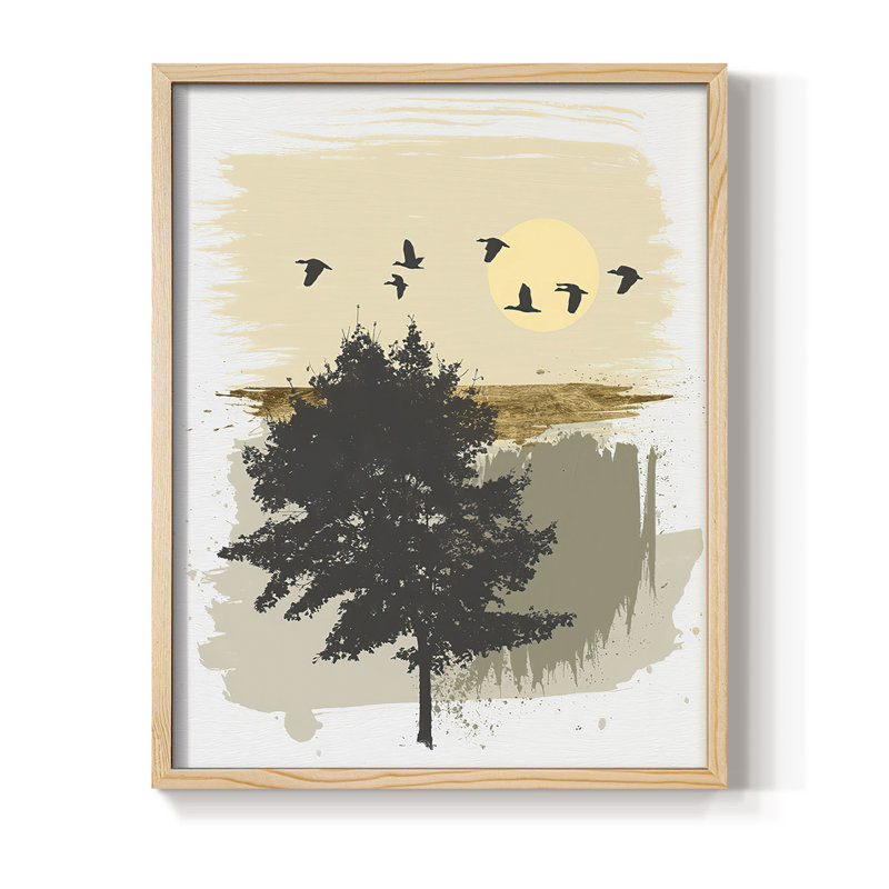 ReturningHome Framed Print - Solid Wood, Natural, 11" H x 9" W