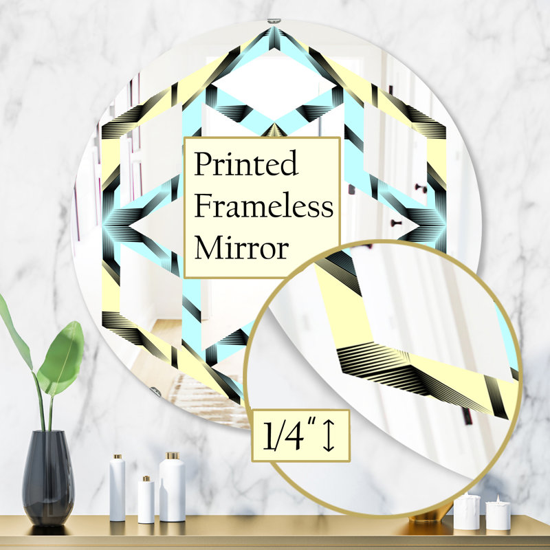 Miroir mural Hexagon Star, H 31,5 po x l po