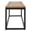 Banc d'extérieur chic et apaisant - Bois et fer, finitions artisanales, structure en fer noir, détails raffinés.