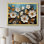 «White and Gold Charming Spring Flower Elegance IV», art mural fleurs