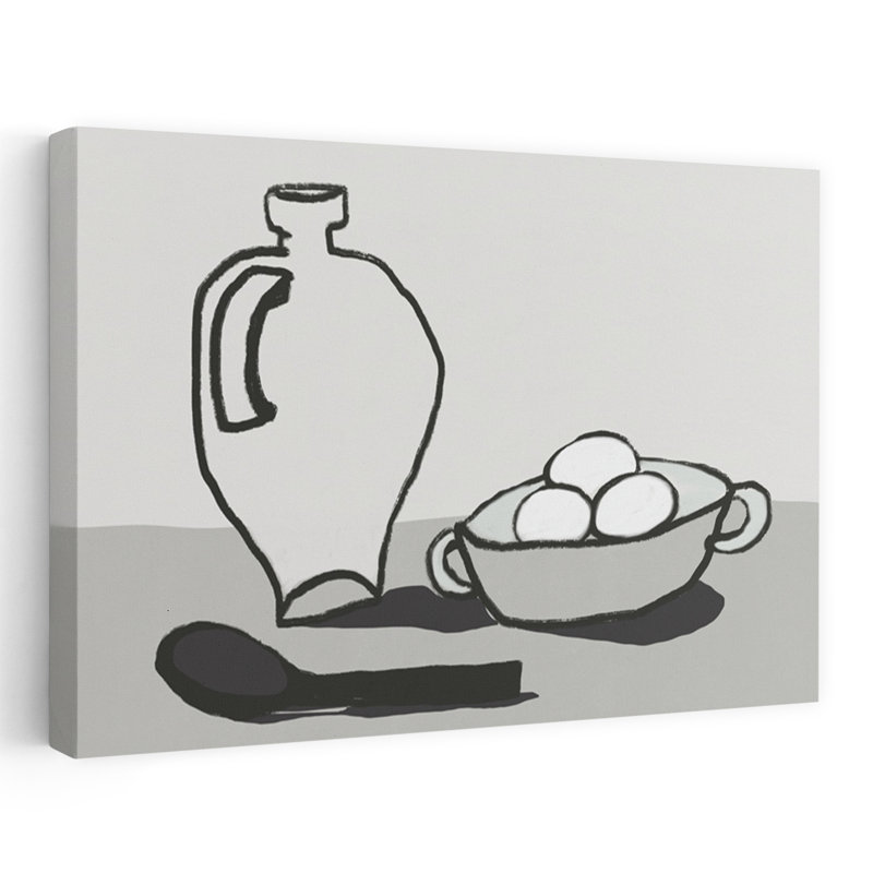 Nature morte minimaliste pour cuisine, affiche murale abstraite et contemporaine minimaliste, H 16 po x l 24 po