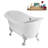 59" Streamline Clawfoot Tub,Tray,Drain, Clawfeet-101628976-102220279
