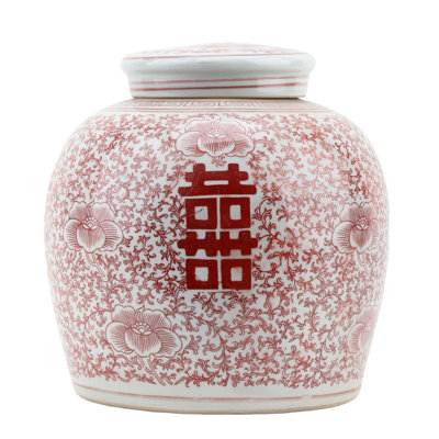 Handmade Porcelain China Ginger Jar