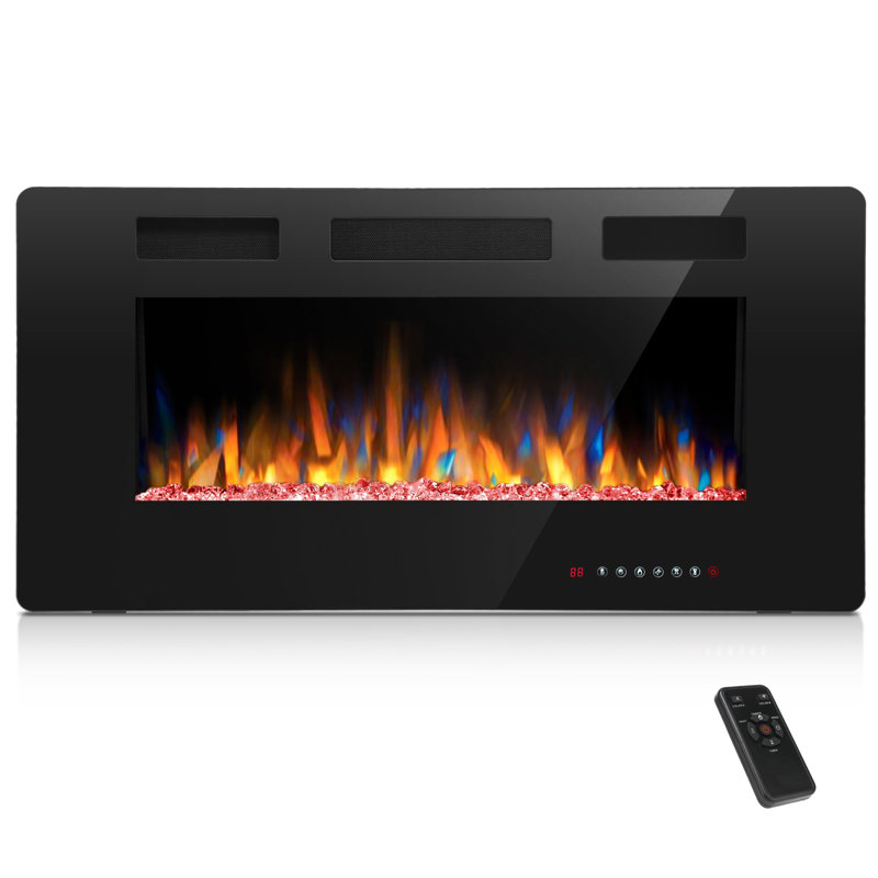 Adriean Electric Fireplace, 18.1" H x 36" W x 3.9" D