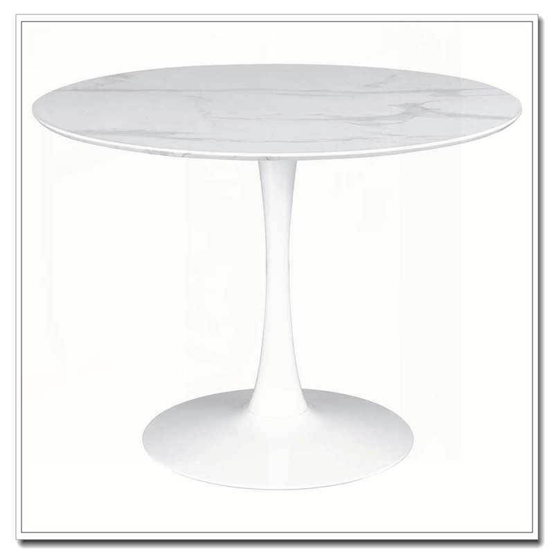 White 40-inch Dining Table