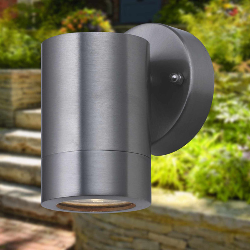 Avello 12cm H Outdoor Armed Sconce, Stainless Steel