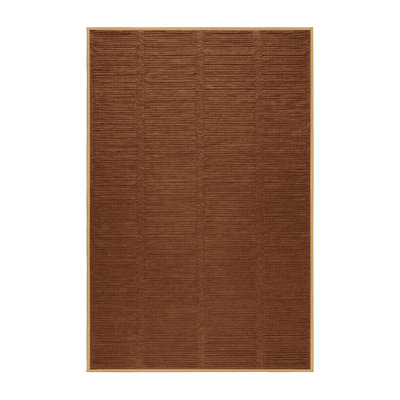 Tapis brun uni lavable à la machine
