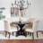 5-piece Dining Set, Cross-Buck Dining Table with 4 Stylish Chairs-375301887
