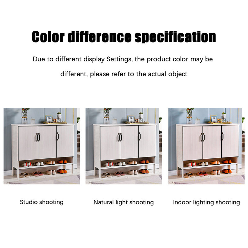 Beige Aluminium alloy Shoe Storage, 39.37'' H X 47.24'' W X 15.35'' D