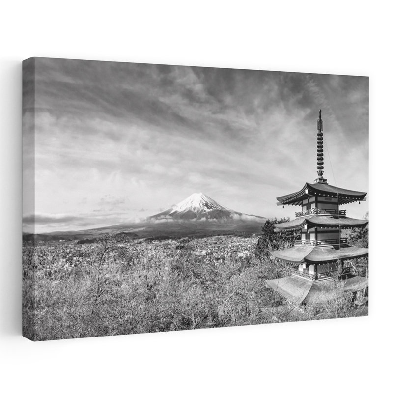 Dashiell Contemporary Art Abstract Contemporary Cherry Tree Flower Landscape Wall Art - Wrapped Canvas Print