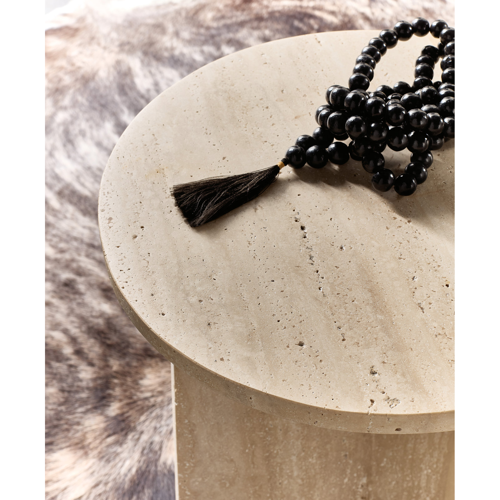 Melange Stone End Table, 24" H x 24" W x 24" D