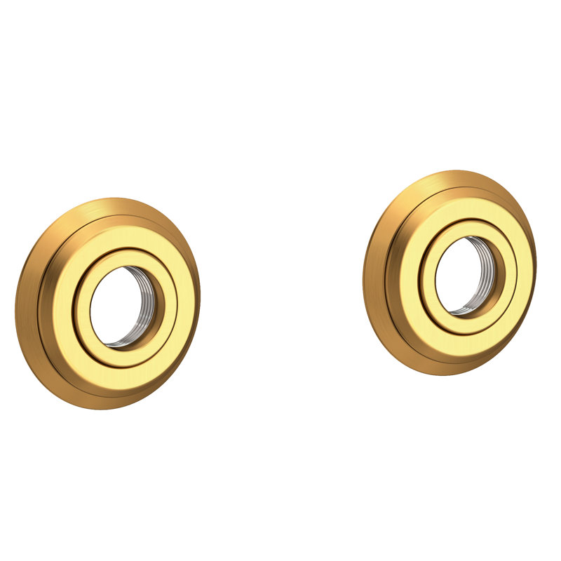 Aylesbury Grab Bar Tube with Decorative Rings, 21.15" W, Satin Bronze - PVD