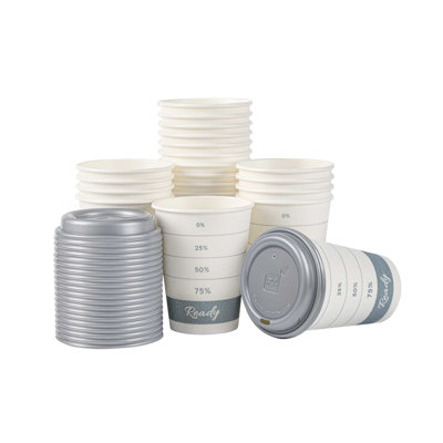 Restaurantware Insulated Paper Hot Cups and Lids 12 Oz Pack of 400 Green Disposable Coffee Holders & Lids, Paper Coffee Cups for Hot Drinks - 12 Ounce Insulated Non-Slip Grip for Beverages, Catering