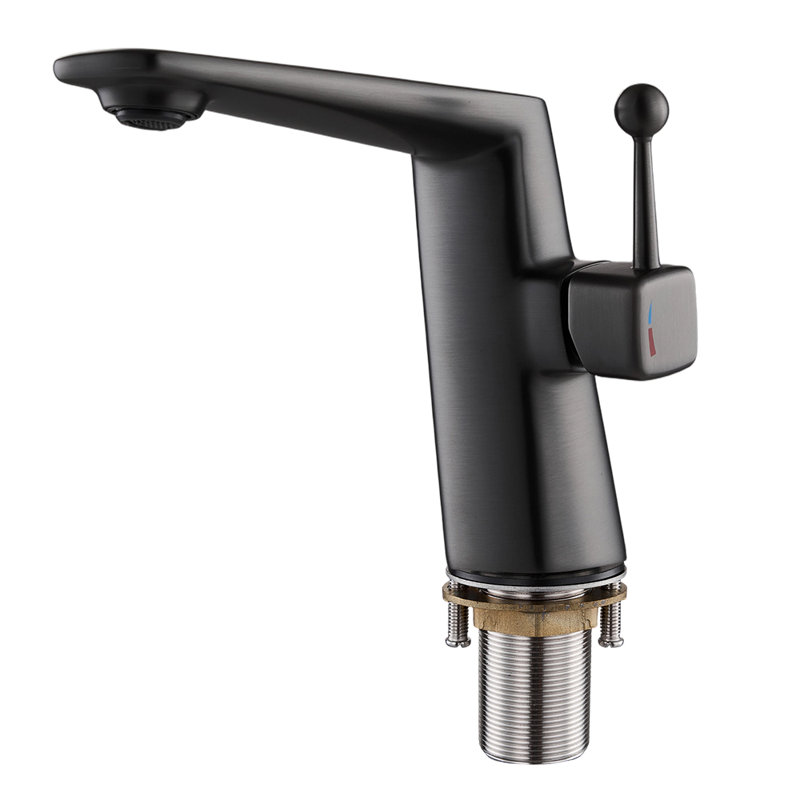 Metal Basin Mixer Tap, Gunmetal Grey
