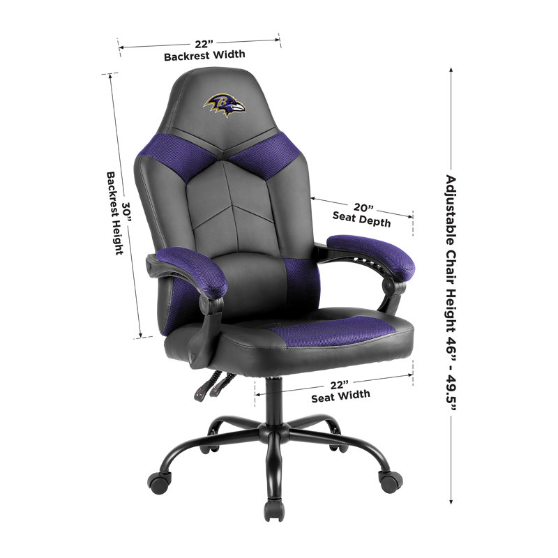 Executive Chair with Headrest, NFL Baltimore Ravens