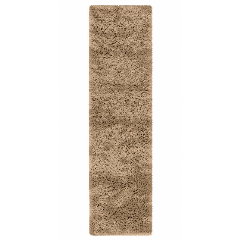 Luxury Plush Shaggy Area Rug & Runner, Soft Deep-Pile Non-Slip Living Room Carpet, Runner 60 x 110 cm, Tye Dye Cream