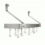 Handcrafted Gourmet Deep Stainless Steel Wall Mounted Pot Rack
