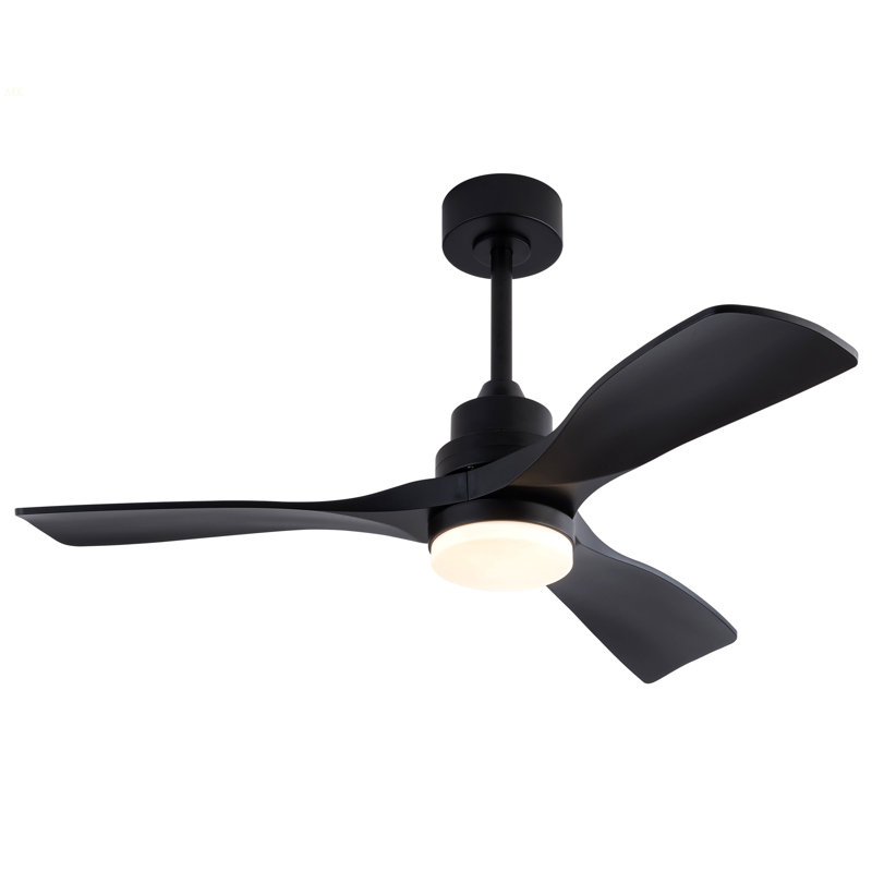 Hot Sales 42 Inch Ceiling Fans With Lights And Remote, Black Ceiling Fan For Patios With Light 3 Blades Modern Ceiling Fan Noiseless Reversible DC Motor,  Ceiling Fan For Farmhouse