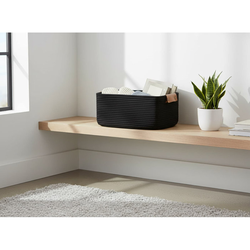 Highland Dunes Decorative Basket, Grey