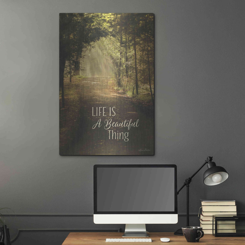«Life is a Beautiful Thing» par Lori Deiter, art mural en métal, H 36 po x l 24 po