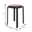 Tabouret rond en plastique empilable Alysoun-809252015