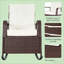 Fauteuil inclinable et berçant en rotin d'extérieur-842269260