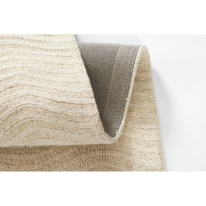 Hand Tufted Wool Geometric Rug, Rectangle 3'6" x 5'6"