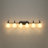 6-Light Dimmable Vanity Light with Geometric Frosted Glass Shades for Bathroom-1762960516