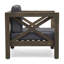 Fauteuil club en bois avec revêtement en coussins de siège gris et respirant-117803358-117803357