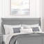 Cadre de lit simple gris avec design, style contemporain / transitionnel, bois massif, tiroir anglais, option de décoration de chambre à coucher-497281973-497281975