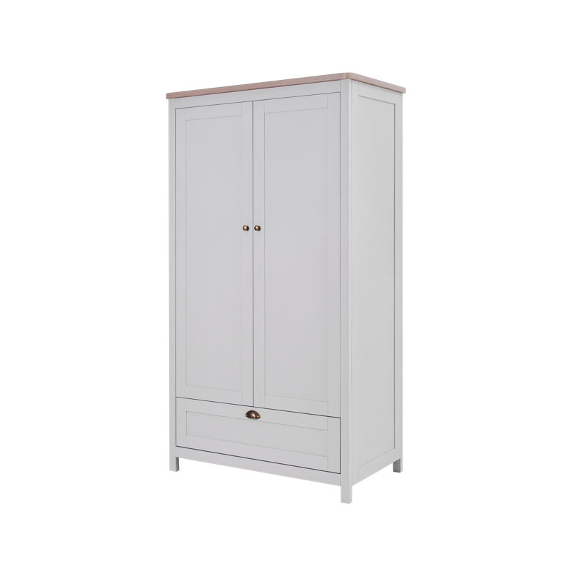 Verona 2 Door Wardrobe, Grey/Oak
