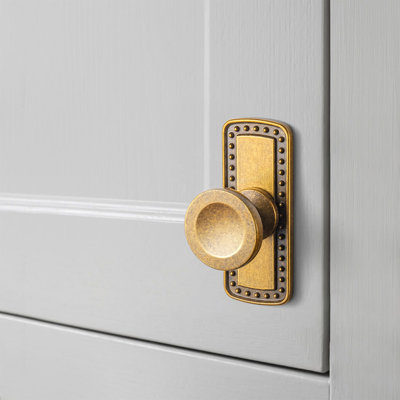 Poignée ronde de 1,2 po de diamètre avec plaque arrière-G018