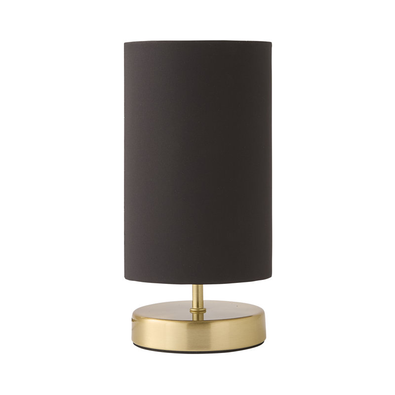Romica Metal Table Lamp, Brushed Gold, Yes, Black