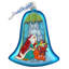 Holiday 3.5'' Handmade Glass Hanging Figurine Ornament