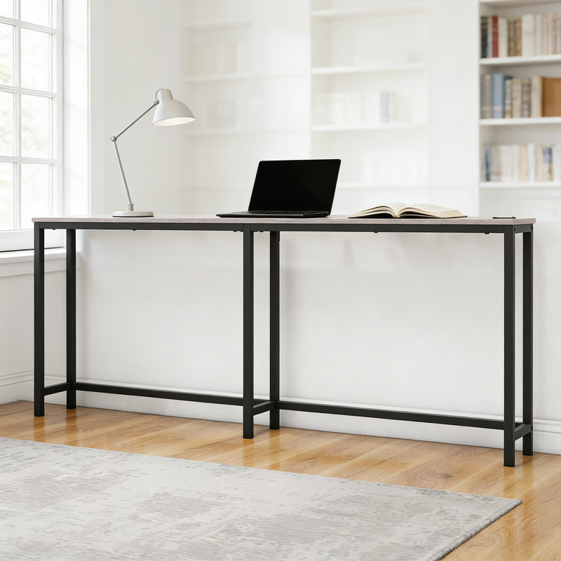 Table de canapé avec station de charge USB, console étroite avec prises électriques, table d'entrée très longue pour canapé ou couloir