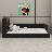 Upholstered Platform Bed With Reading Lights-1116596381