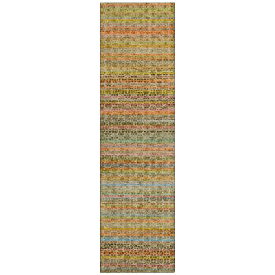 Machine Washable Indoor/Outdoor Oden ACN2155 Striped Rug