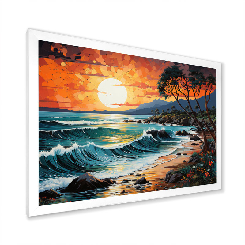 Sopris Beach Photo Tropical Vibes XXIII, H 30 po x l 40 po x P 1,5 po, Cadre photo blanc