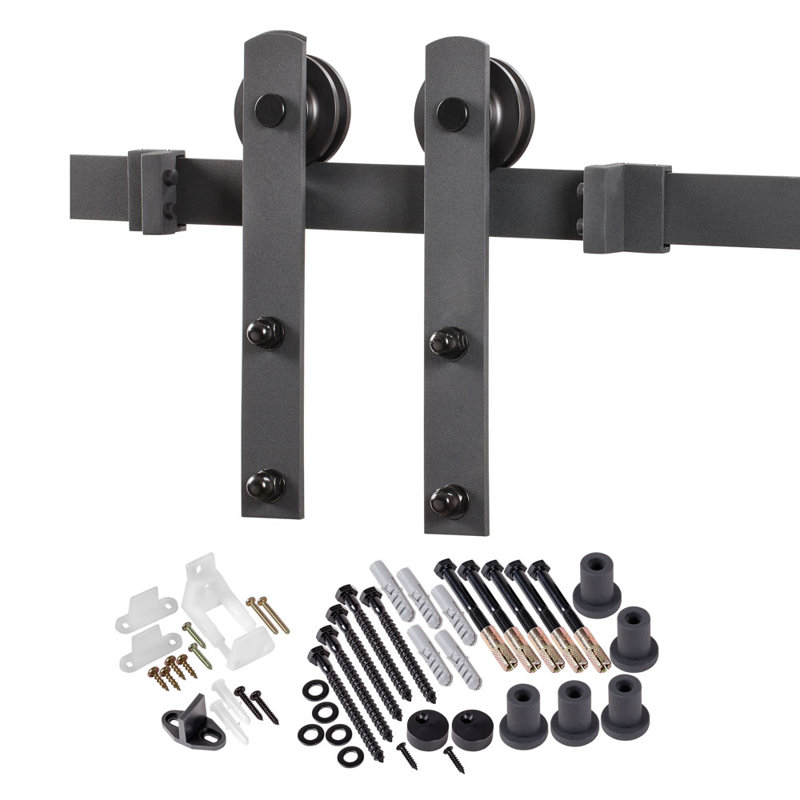 Matte Black 78" Barn Door Hardware Kit