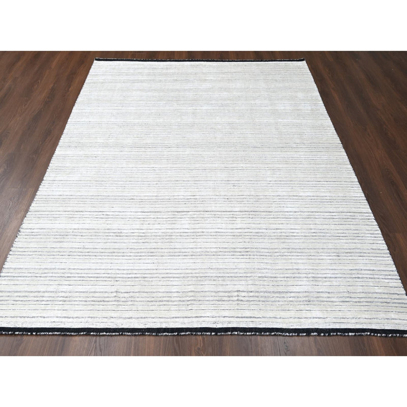 Pierangelo One-of-a-Kind 7'10" X 10' New Age Wool Area Rug Ivory