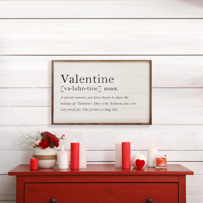 Définition de la Saint-Valentin - blanc, L 16 po x H 10 po