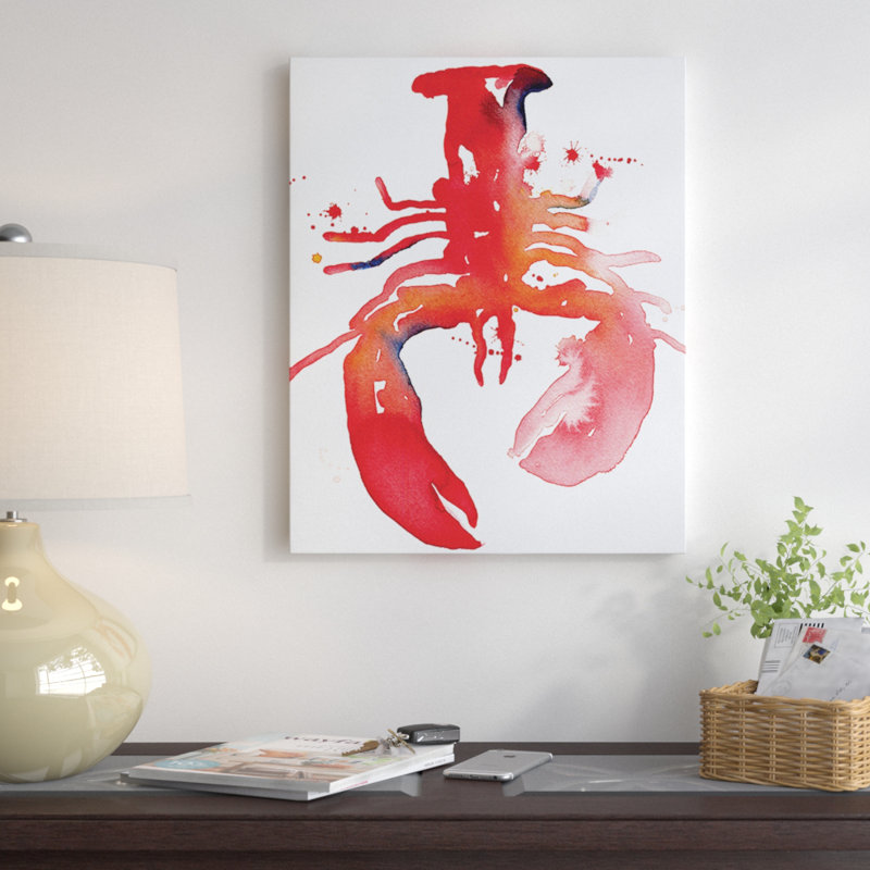 « homard », impression sur toile tendue, H 30 po x l 24 po x P 1,5 po