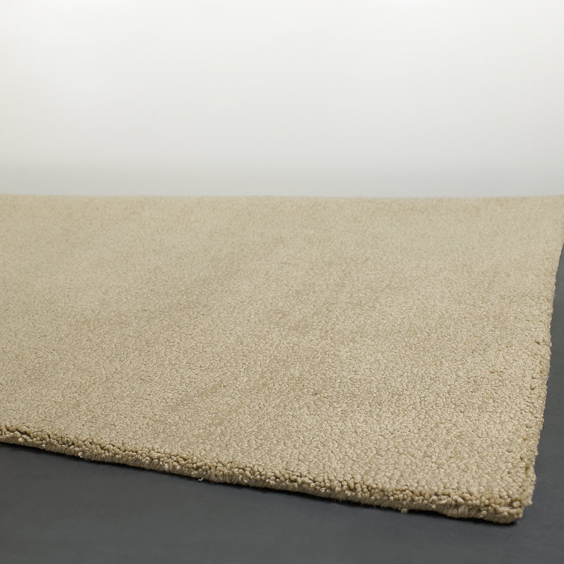 Lansvale Wool Abstract Hand Tufted Ivory Indoor Area Rug, Rectangle 1'6" x 2'3"