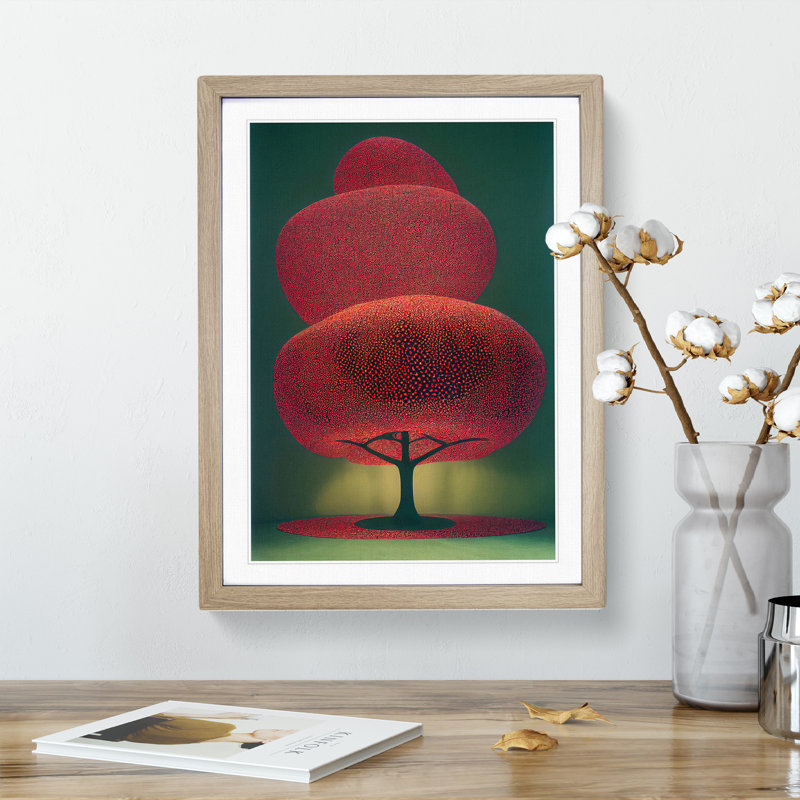 Unbelievable Tree - Wall Art, 66cm H x 48cm W, Oak Framed Paper, White