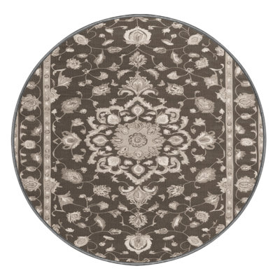 Tapis gris Tabriz lavable à la machine